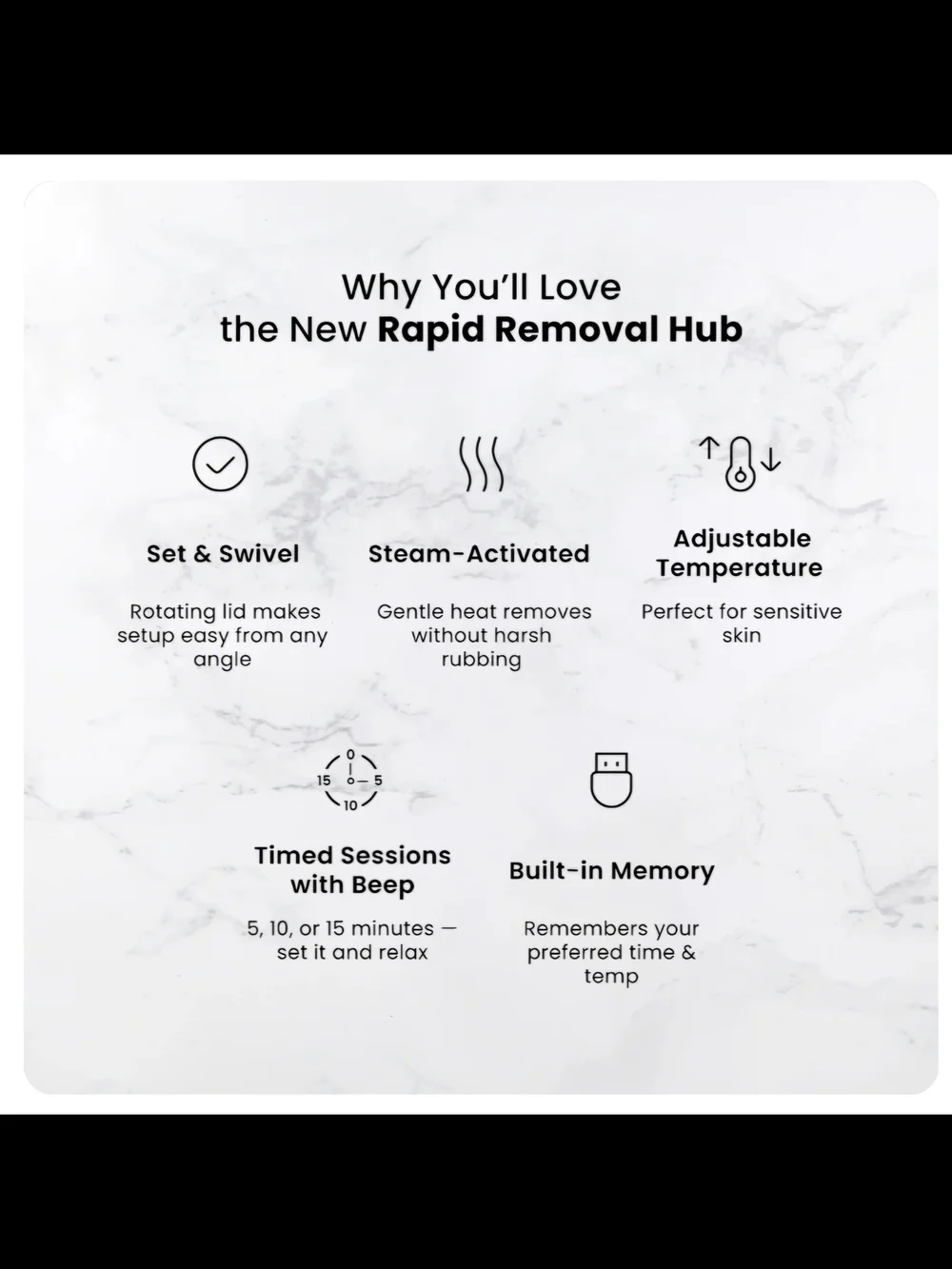 Sistaco Rapid Removal Hub - White Marble Nail Polish Removal Device - Picture 4 of 6